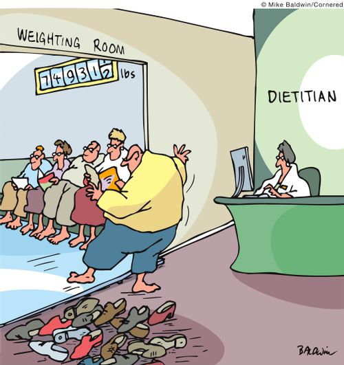 Dietitian: Weighting Room.