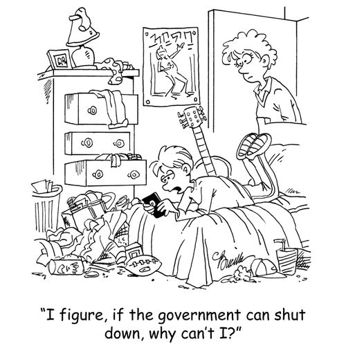 'I figure, if the government can shut down, why can't I?'