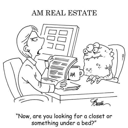 'Now, are you looking for a closet or something under a bed?'