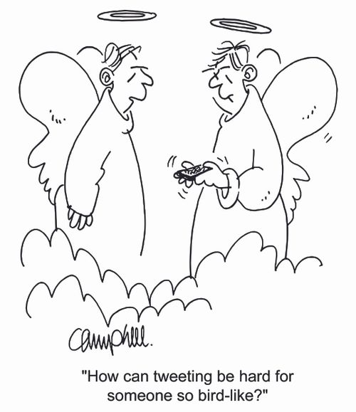 'How can tweeting be hard for someone so bird-like?'