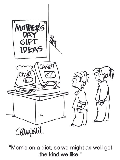 'Mom's on a diet, so we might as well get the kind we like.'