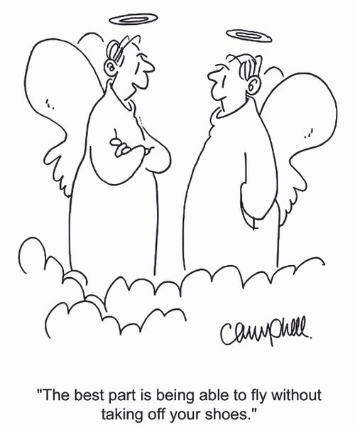 'The best part is being able to fly without taking off your shoes.'