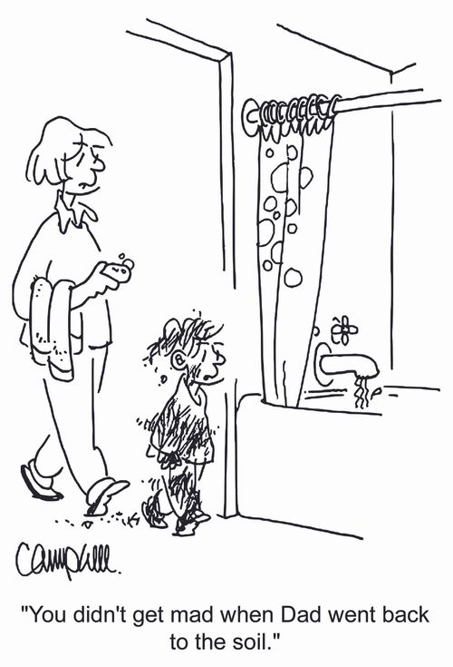 'You didn't get mad when Dad went back to the soil.'