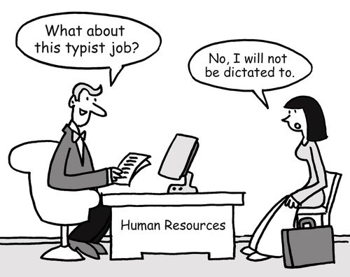 'What about this typist job?'