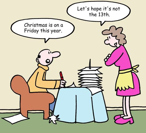 'Christmas is on a Friday this year.' 