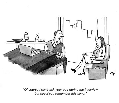 'Of course I can't ask your age during the interview, but see if you remember  this song.'