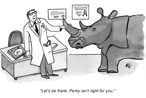 'Let's be frank. Perky isn't right for you.'