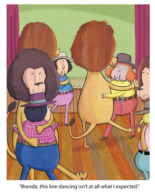 'Brenda, this line dancing isn't at all what I expected.'