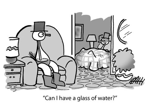 'Can I have a glass of water?'