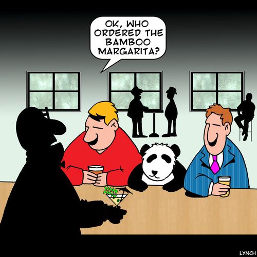 'Ok, who ordered the bamboo margarita?'
