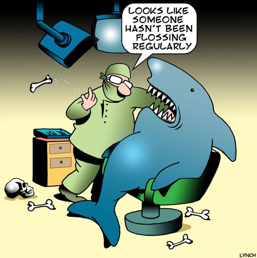 'Looks like someone hasn't been flossing regularly.'