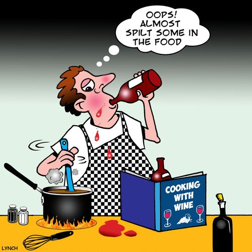 'Oops! Almost spilt some in the food.'