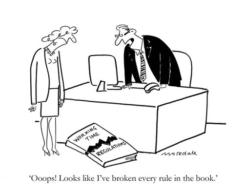 'Oops! Looks like I've broken every rule in the book.'