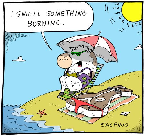 'I smell something burning.'