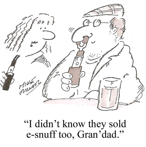 'I didn't know they sold e-snuff too...'