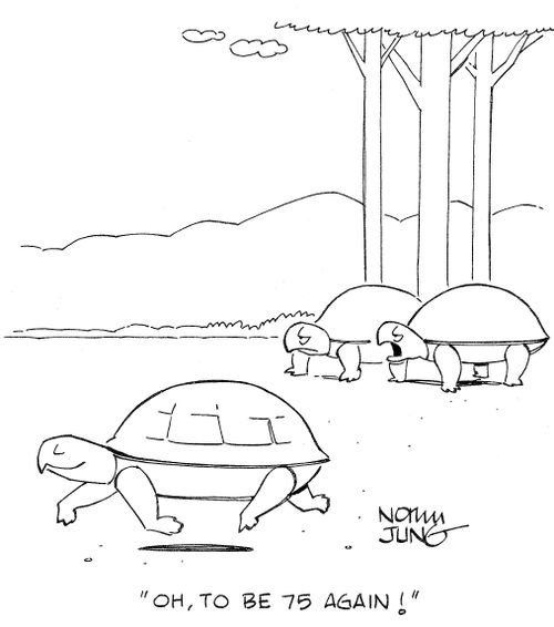 'Oh, to be 75 again!'