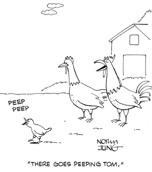 'There goes peeping Tom.'