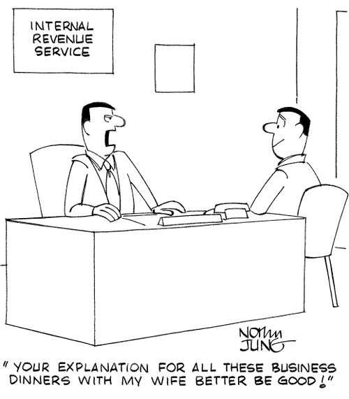 'Your explanation for all these business dinners with my wife better be good!'