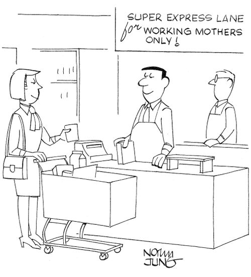 Super express lane for working mothers only!