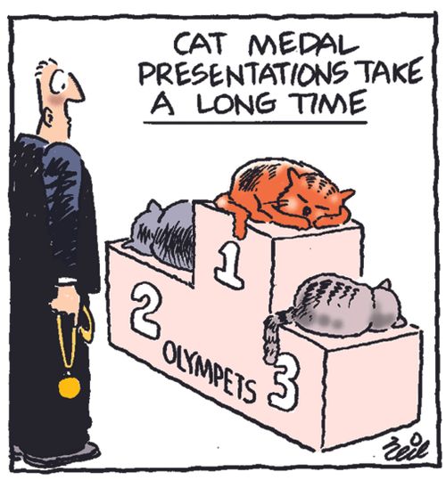Cat medal presentations take a long time.. .