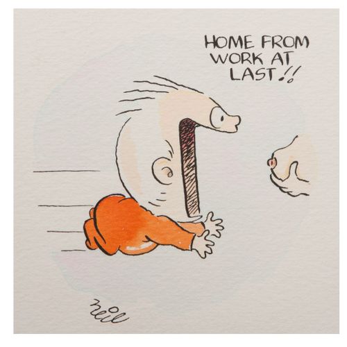 'Home from work at last!!'
