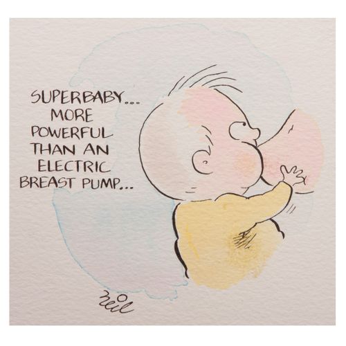 'Superbaby...More powerful than an electric breast pump!'