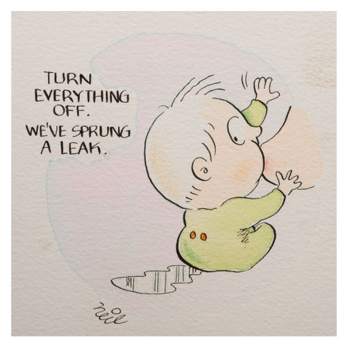'Turn everything off...we've sprung a leak!'