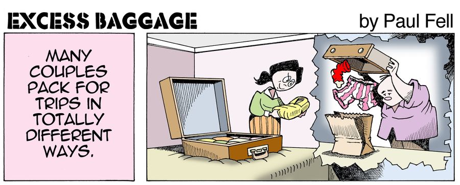 Excess Baggage: Many couples pack for trips in totally different ways.