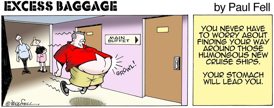 Excess Baggage: You never have to worry about finding your way around those of humongous new cruise ships. 
