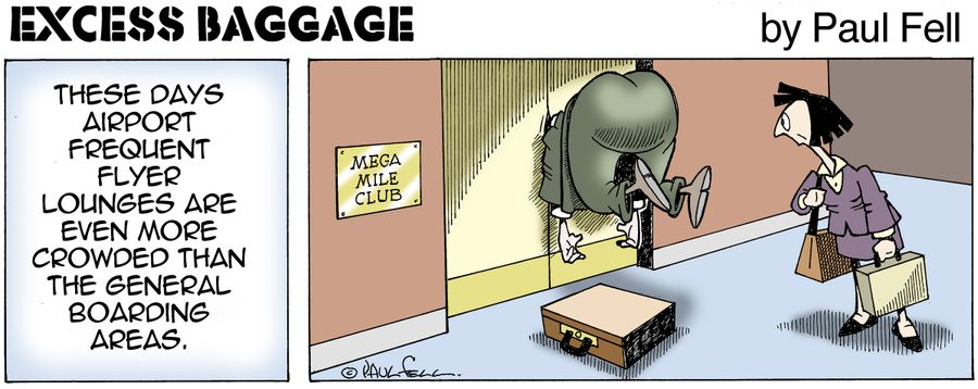 Excess Baggage: These days airport frequent flyer lounges are even more crowded than the general boarding areas.