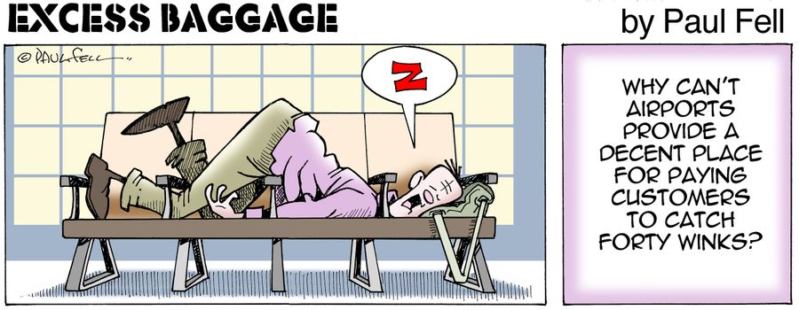 Excess Baggage: Why can't airports provide a decent place for paying customers to catch forty winks?