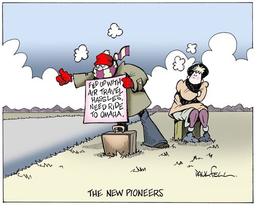Hitchiking Instead Of Flying...