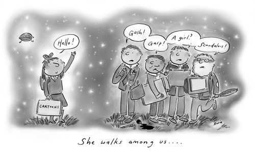 She walks among us...