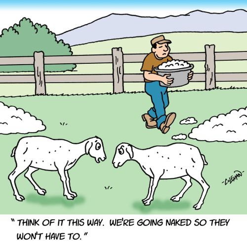 'Think of it this way. We're going naked so they won't have to.'