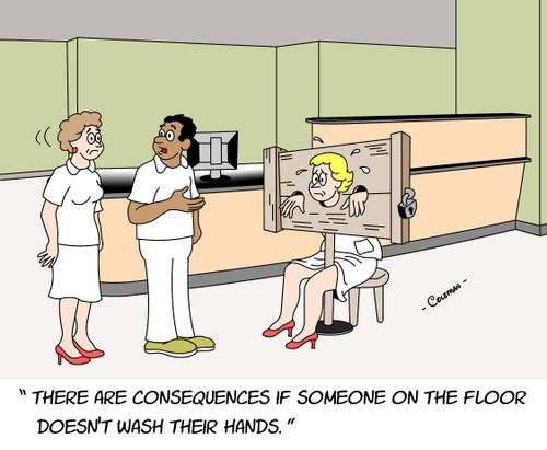 'There are consequences if someone on the floor doesn't wash their hands.'