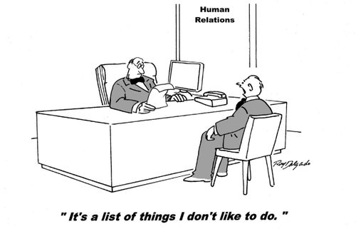 'It's a list of things I don't like to do.'