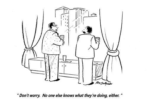'Don't worry. No one else knows what they are doing either.'