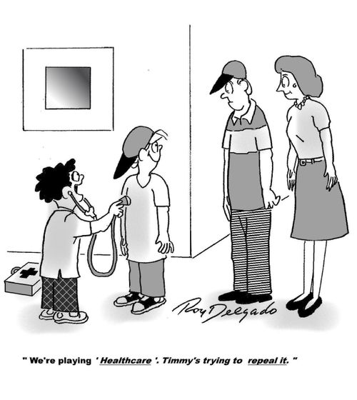 'We're playing 'healthcare'. Timmy's trying to Repeal it.'