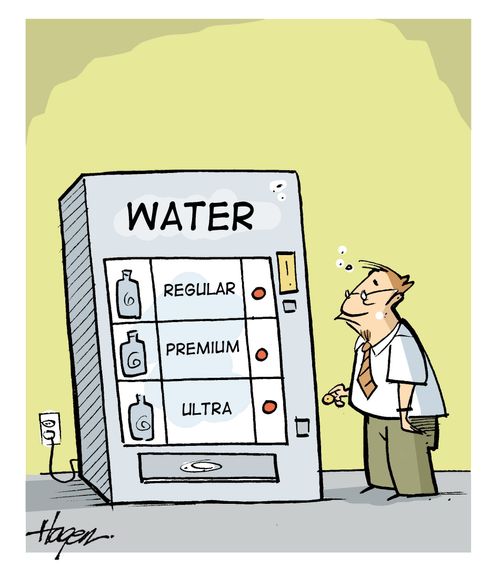 Water: Regular, Premium and Ultra.
