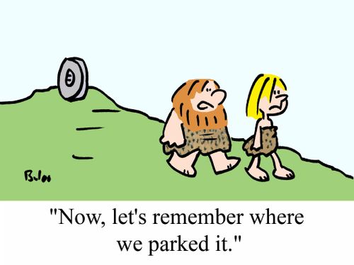'Now, let's remember where we parked it.'