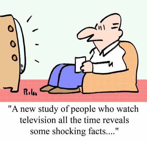 'A new study of people who watch television all the time reveals some shocking facts....'
