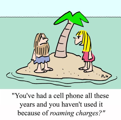 'You've had a cell phone all these years and you haven't used it because of ROAMING CHARGES?'