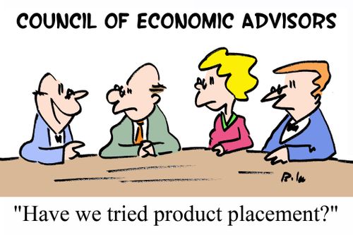 COUNCIL OF ECONOMIC ADVISORS, 'Have we tried product placement?'