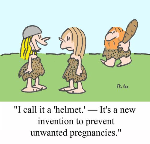 'I call it a 'helmet' - It's a new invention to prevent unwanted pregnancies.'