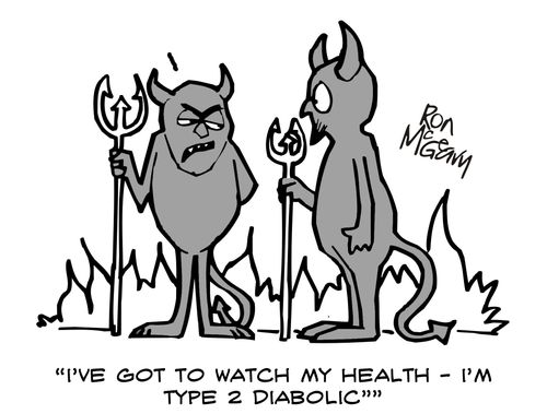 'I've got to watch my health - I'm Type 2 diabolic!'