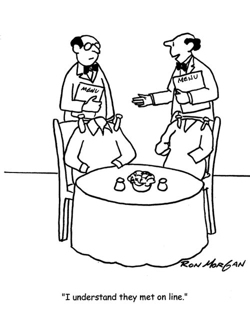 'I undertand they met on line.'