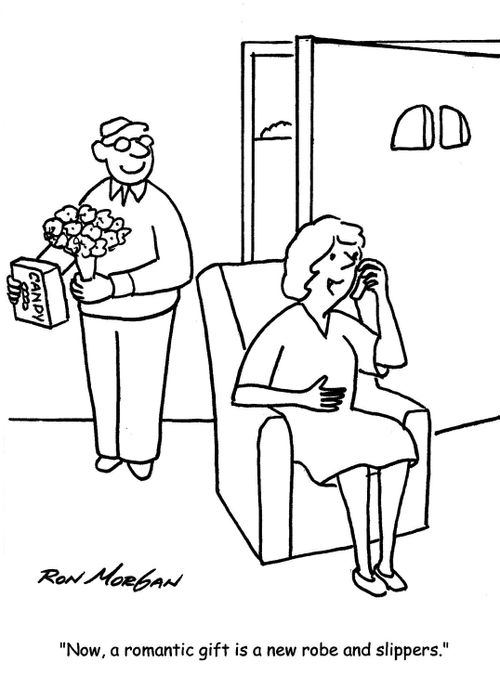 'Now a romantic gift is a new robe and slippers.'