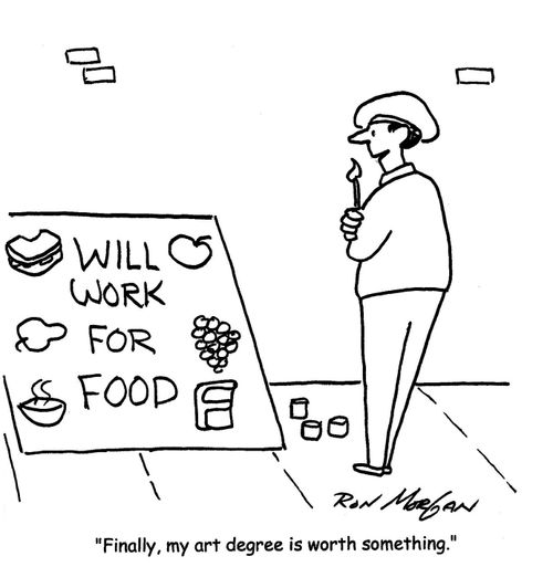 'Finally, my art degree is worth something.'