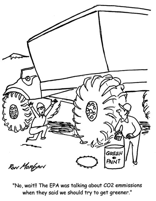 'No, wait!! The EPA was talking about CO2 emissions when they said we should try to get greener.'