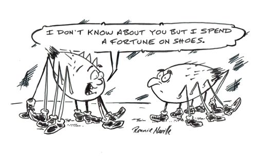 'I don't know about you but I spend a fortune on shoes.'